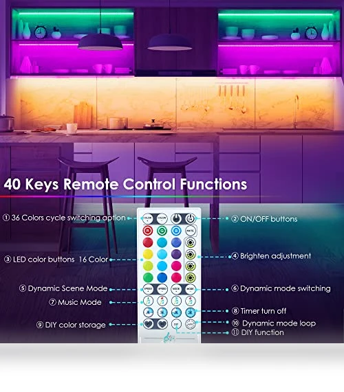 Smart RGB Under Cabinet Lights Kit — Under-Cabinet Mounts, maylit