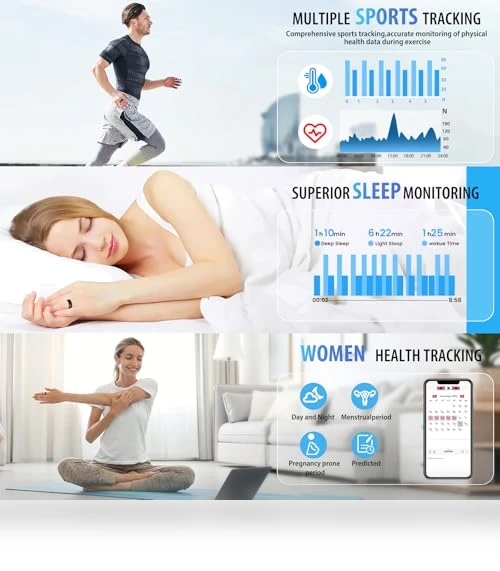 Smart Ring Health Tracker — Wearable Accessories, Uni-Green