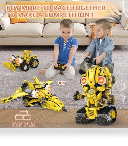 5-in-1 STEM Robot Building Kit — Interactive Figures & Robots, AKWME