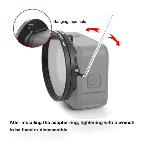 52mm UV Lens Filter with Adapter Ring for GoPro — Camera Gear, PULUZ