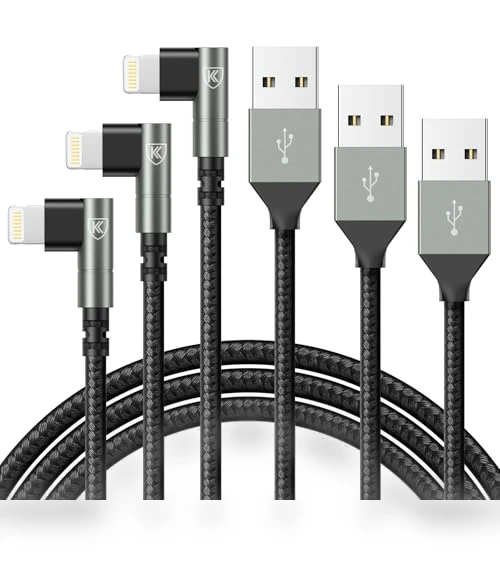 90 Degree iPhone Charger Cable — Lightning, KIYODA