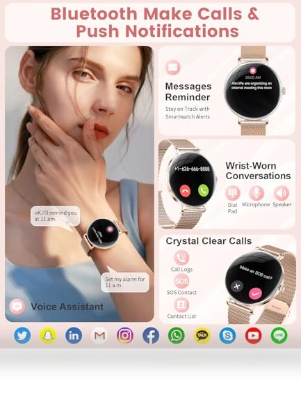 Elegant Smart Watch for Women — Smartwatches, SUNKTA