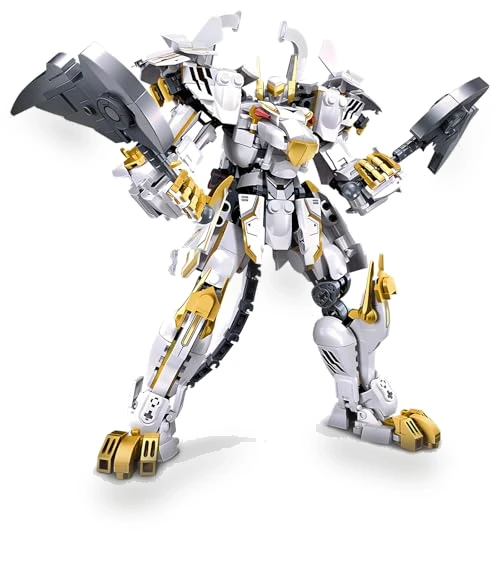 Flexible Cool White Tiger Warrior Model Kit — Construction Kits, HIGH GODO