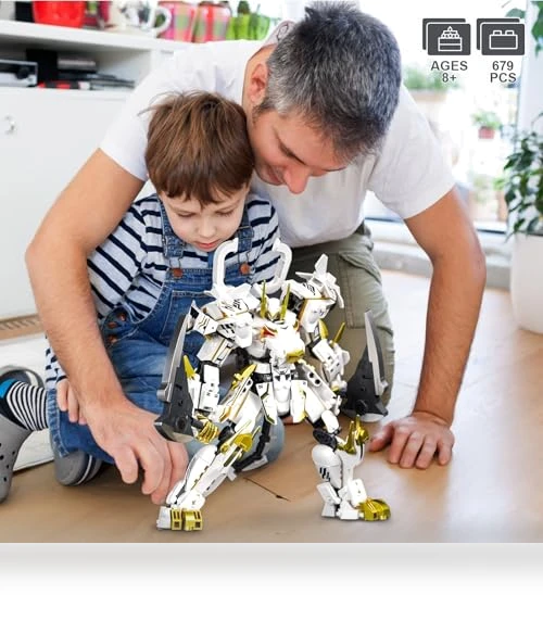 Flexible Cool White Tiger Warrior Model Kit — Construction Kits, HIGH GODO