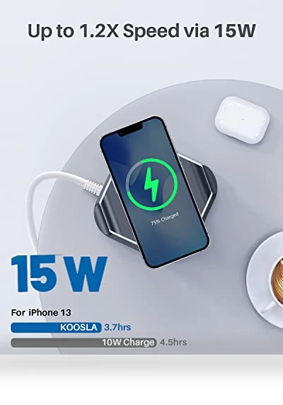 Power Strip Tower with Wireless Charger — Power Solutions & Surge Protection, KOOSLA