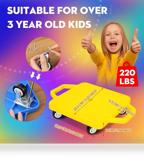 Sports Scooter Board with Handles for Kids — Kids Fitness, SUNYIWJIE