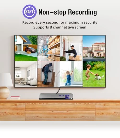 1080P 8-Channel Security Camera DVR System — Security Video Recorders, KERUI