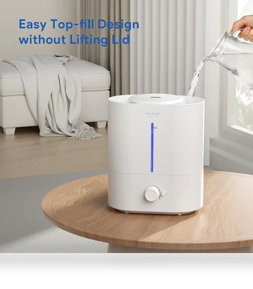 4L Cool Mist Humidifier with Diffuser — Air Moisturizers, ASAKUKI