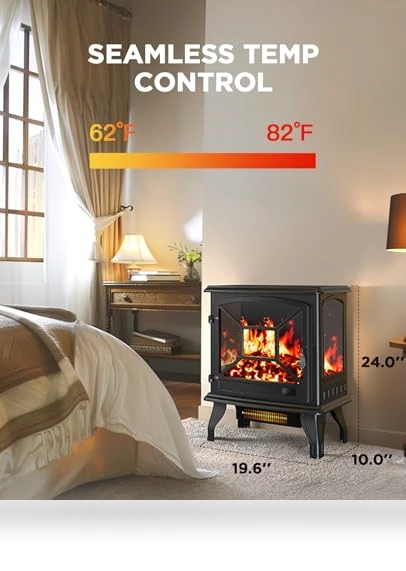 Electric Fireplace Heater — Portable Heating Solutions, Silonn