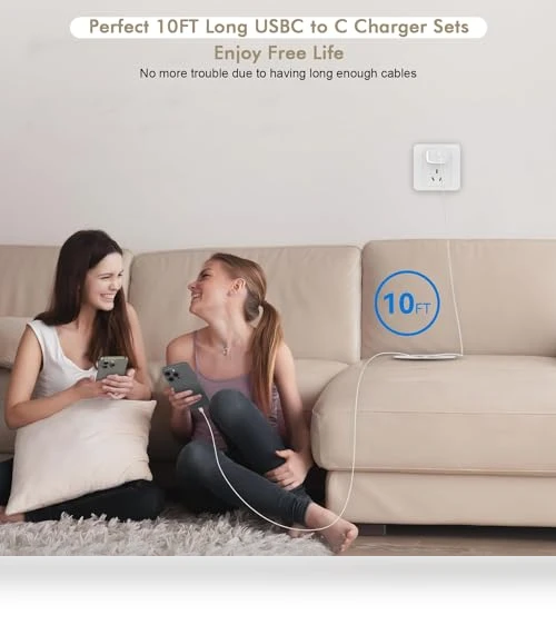 Fast Charging USB-C Cable and Wall Charger Set — Lightning, GOOD EVER TRADING LTD