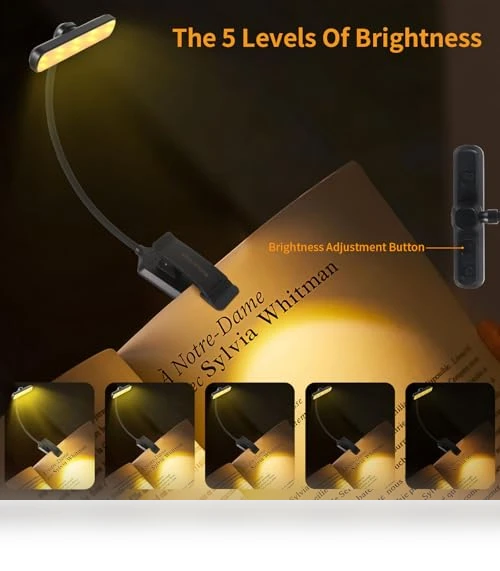 Rechargeable Book Light with 3 Color Temperatures — Reading Lights, Bsdgeclogy