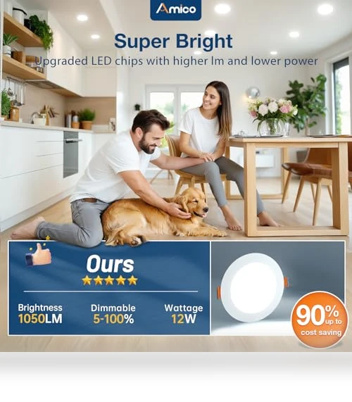 Ultra-Thin LED Recessed Ceiling Light — Kits, Amico