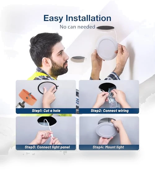 Ultra-Thin LED Recessed Ceiling Light — Kits, Amico