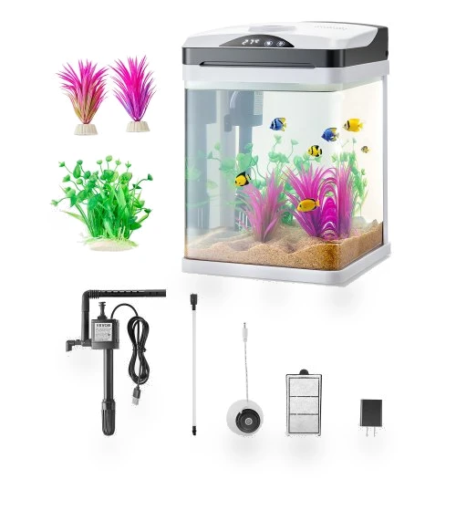 Fish Tank Aquarium LED Smart Square — Hoods, VEVOR