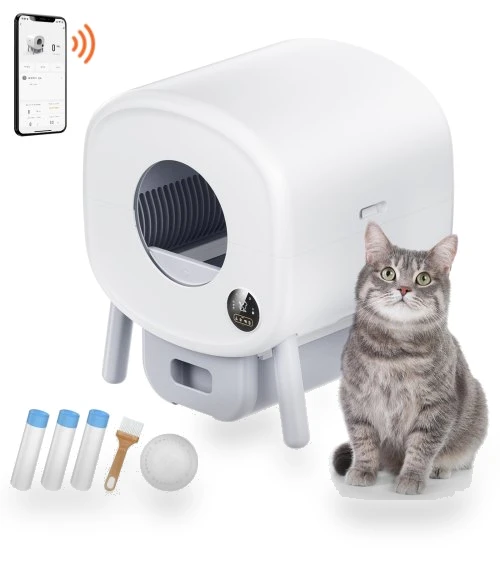 Self Cleaning Cat Litter Box with Odor Removal APP Control — Training Systems, VEVOR