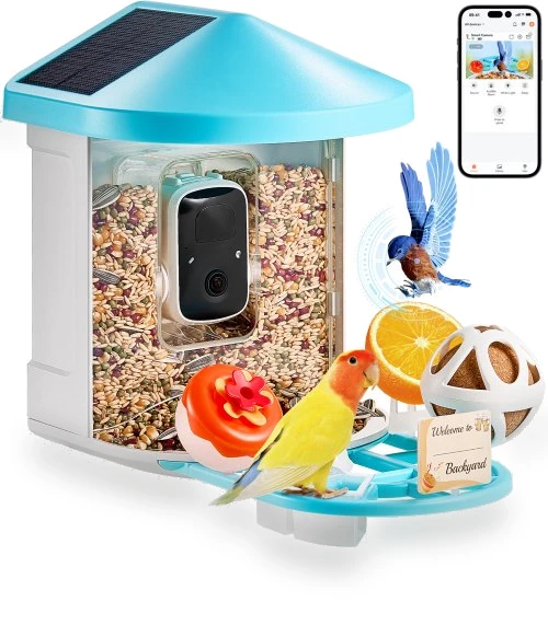 Smart Bird Feeder with Camera — Outdoor & Wildlife Cameras, VEVOR