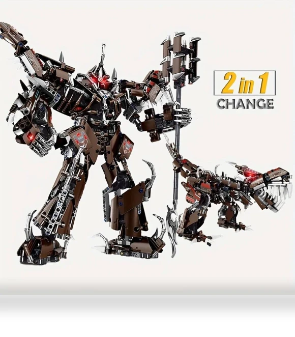 2-in-1 Movie Series Robot-Dragon Mechanical Building Blocks Toy Set — Construction Kits, KAZI