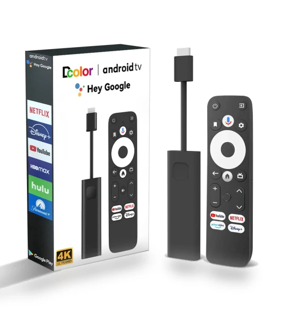 Android TV Stick 4K Streaming Media Player — Ultra HD Media Players, Dcolor