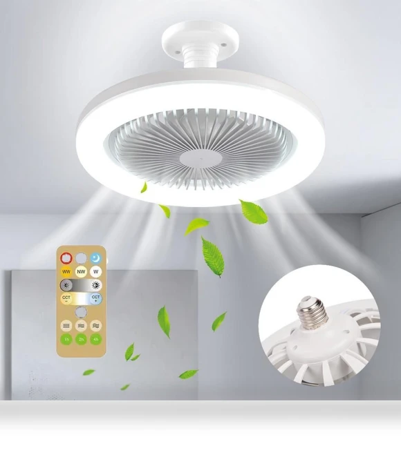 Ceiling Fan with Remote Control and LED Light — Ceiling Fans, SUPONE