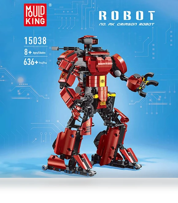 Creative Toys, App-Controlled, Motorized Raspberry Robot Model — Construction Kits, MOULD KING