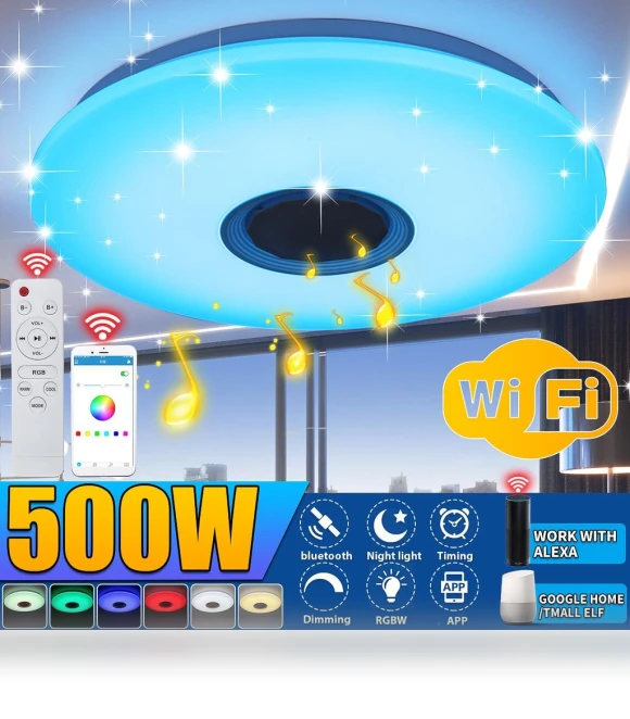 Smart LED Ceiling Light — Overhead Lighting, Crown Global