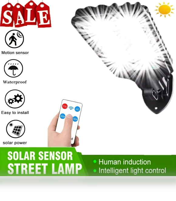 Solar Street Light with Remote Control — Outdoor Security & Flood Lighting