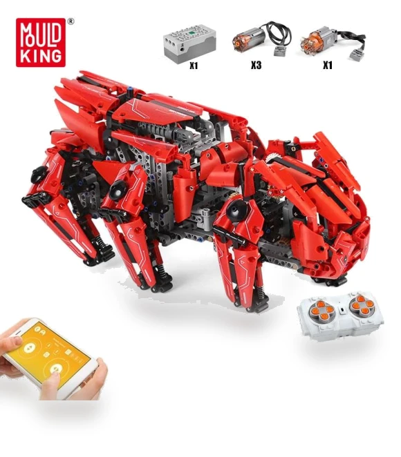 Technical Building Blocks, Remote Control Robot, Motorized Tank Model — Construction Kits, MOULD KING