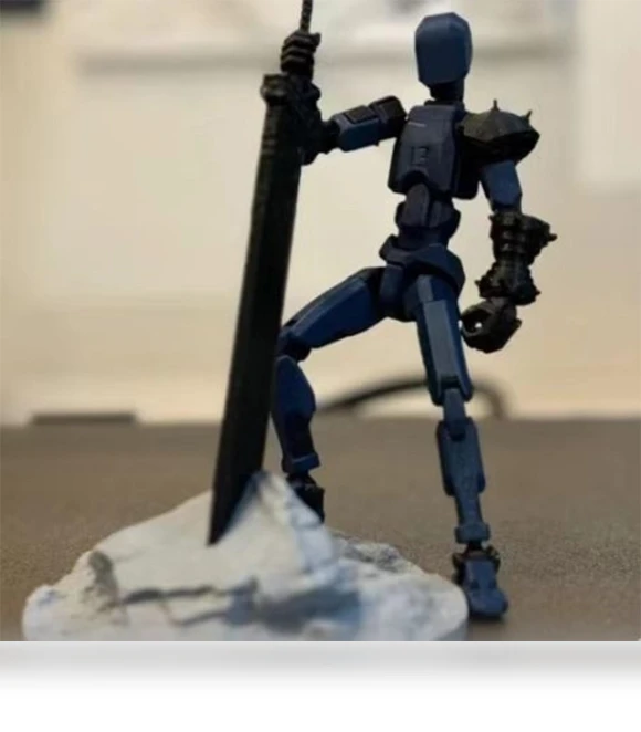 3D Printed Titan Robot Mobile Doll Set — Collectible Statues, Ren Beauty