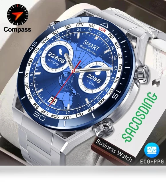 Smart Watch with NFC, ECG, and GPS Tracker — Smartwatches, SACOSDING
