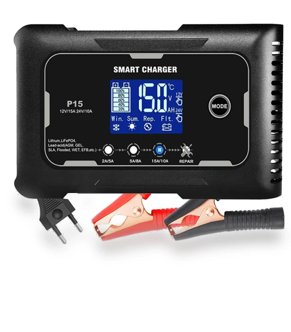 Smart Battery Charger LCD Automatic Pulse Repair Charge — Chargers, Super Dream Home