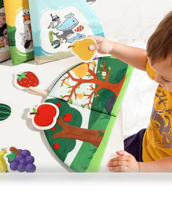 3D Touch Interactive Fabric Book — Infant & Early Childhood Playthings, Picture Hung