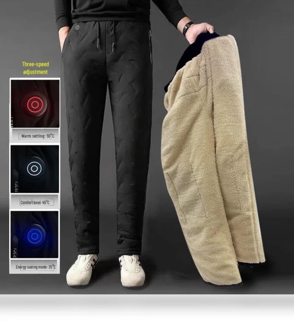 Smart Cotton Pants with Electric Heating and Sheepskin — Insulated, Got Now
