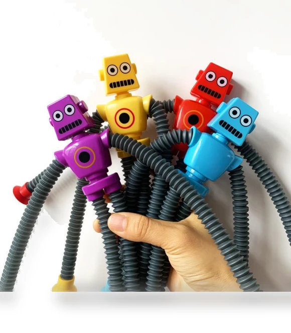 Stretchy Tube Robot Giraffe Toy — Interactive Learning Devices, Golden Fern