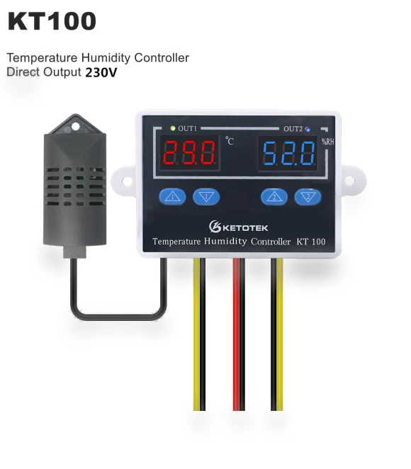 Double Digital Thermostat — Home Climate Control, Ketotek