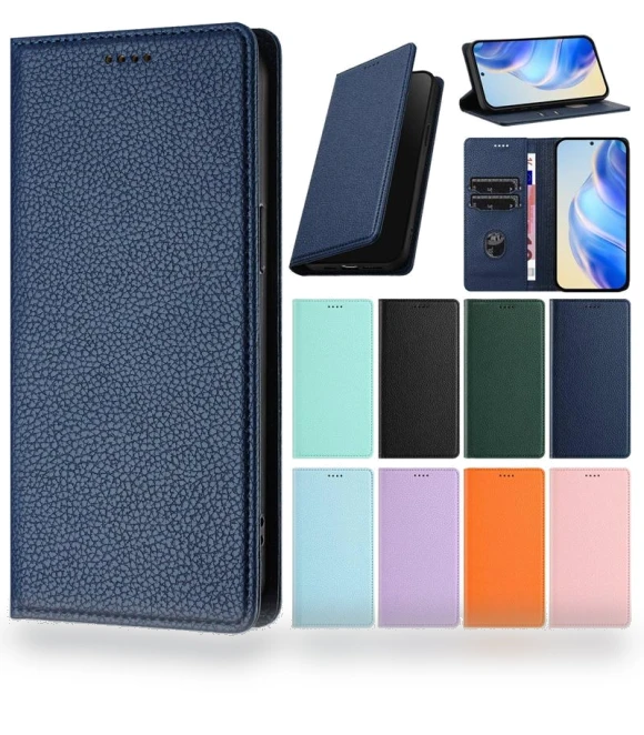 Leather Case with Automatic Card Slot Closure — Flip Cases, huhong718