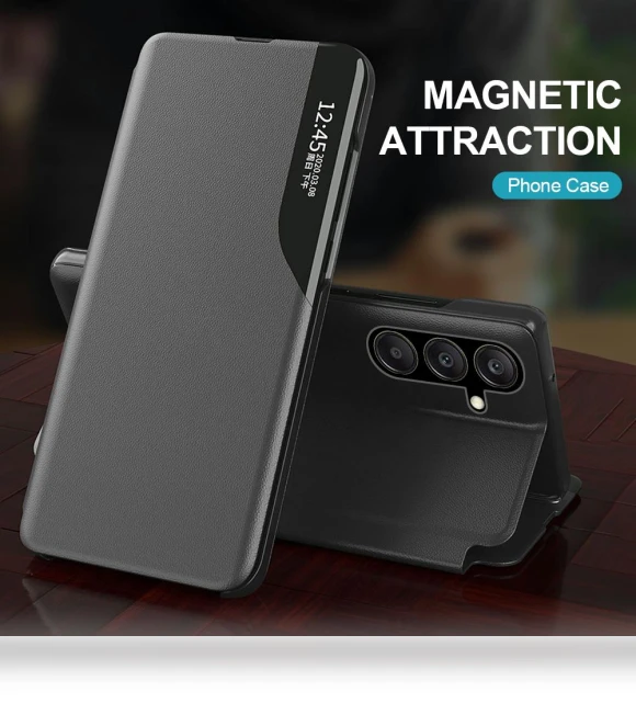 Magnetic Leather Smart View Case — Phone Accessories, LUJING-Treasure Bag