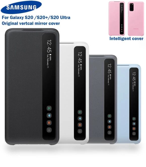 Original Folding Case with Vertical Mirror and Transparent Smart View — Basic Cases, Samsung