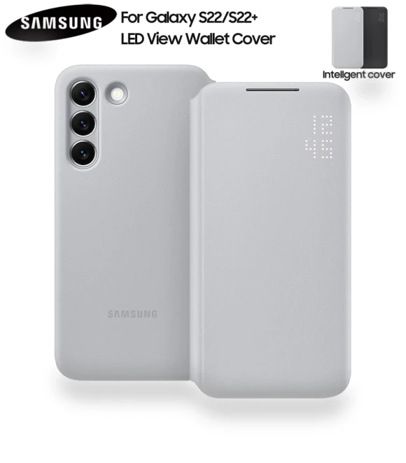 Smart LED View Wallet Flip Cover — Phone Accessories, Samsung