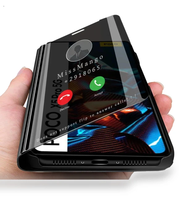 Smart Mirror Leather Folding Phone Case — Protective Cases, hengbo-Cases