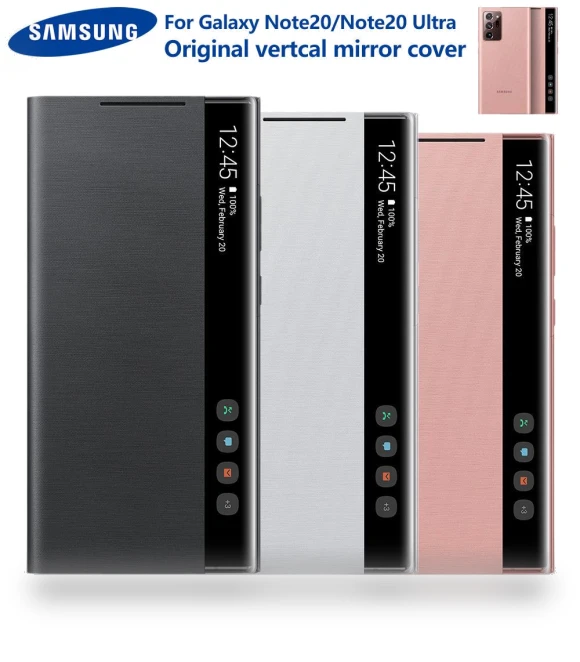 Vertical Mirror Transparent Smart View Flip Cover — Phone Accessories, Samsung