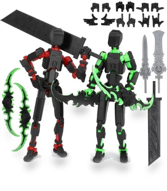 3D Printed Titan Robot Mobile Doll Set — Collectible Statues, Salted Chicken
