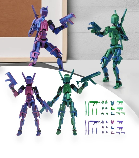 3D Printed Titan Robot Mobile Doll Set — Collectible Statues, aprecious