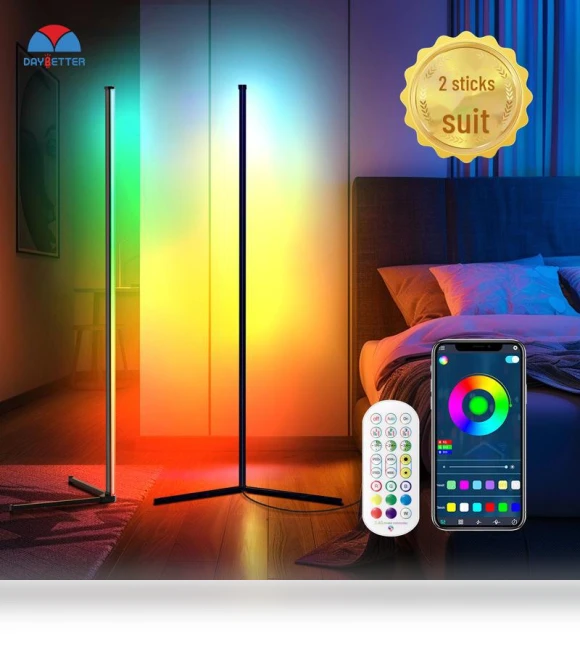 Colorful LED Ambient Floor Lamp — Standing Lights, Smarter than future