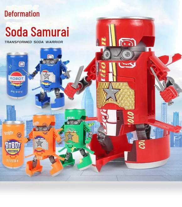 Robot Toy Transformer from Beverage Can — Playsets, Serene Greens