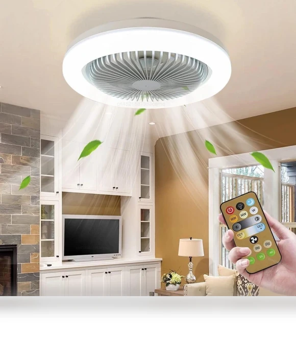 Ceiling Fan with Remote Control and LED Light — Ceiling Fans, Actually lighting