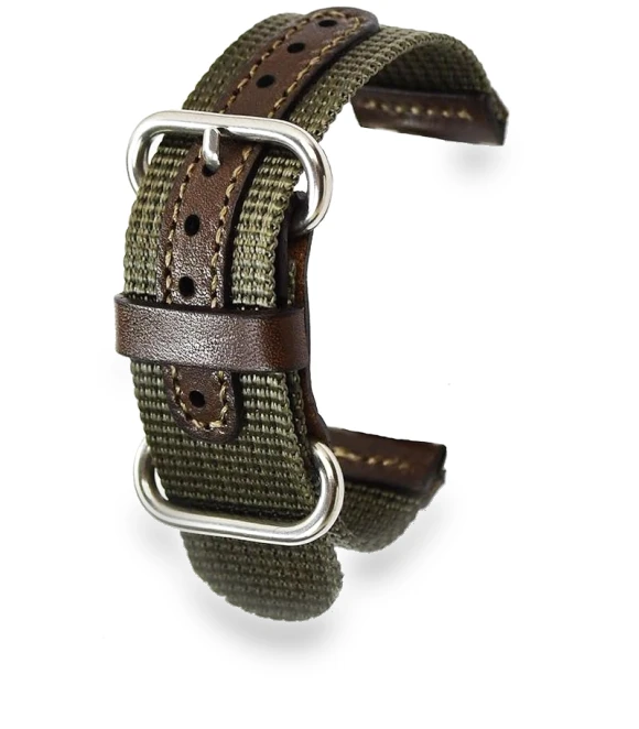 Military Nylon Leather Watch Strap — Watch Straps & Bands, SAKURA BLOSSOM