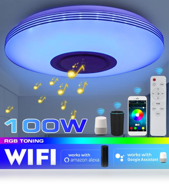 Smart RGB LED Ceiling Light — Overhead Lighting, Decor Life Global
