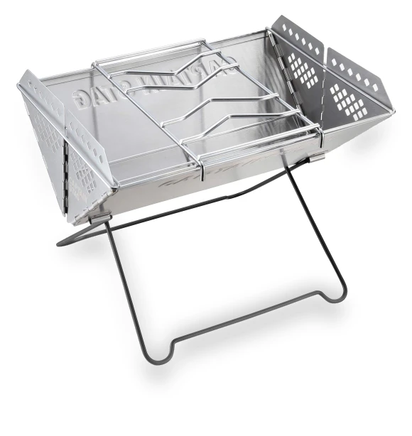 V-Shaped Smart Grill with Stand and Storage Bag — Grill Stands, CAPTAIN STAG