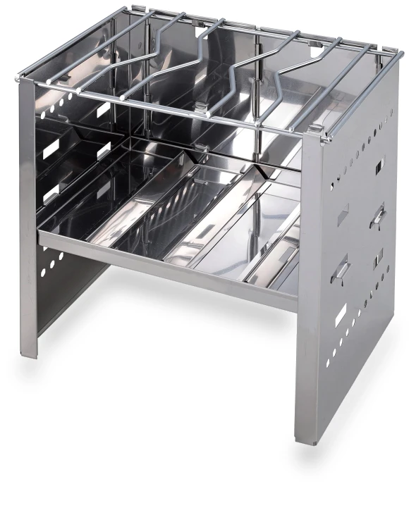 Barbecue Fire Pit Stand Foldable Grill — Grill Carts, CAPTAIN STAG