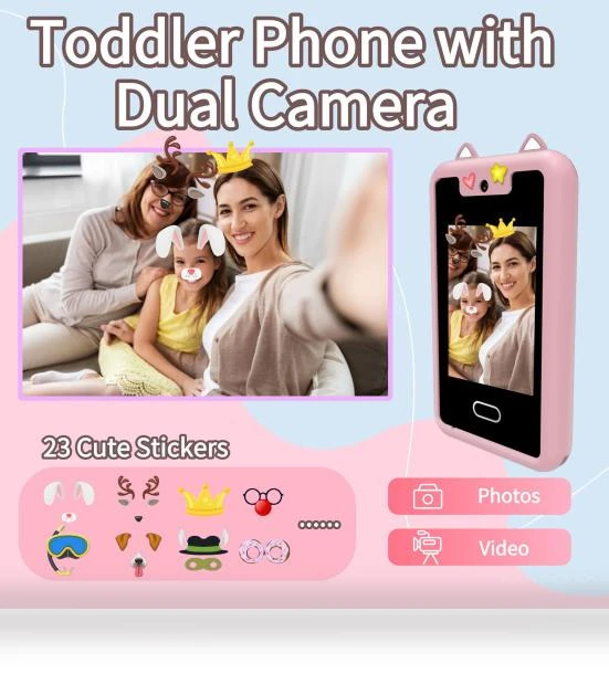 Kids Toy Smartphone with Dual Cameras — Interactive Learning Devices, Vitality Figure